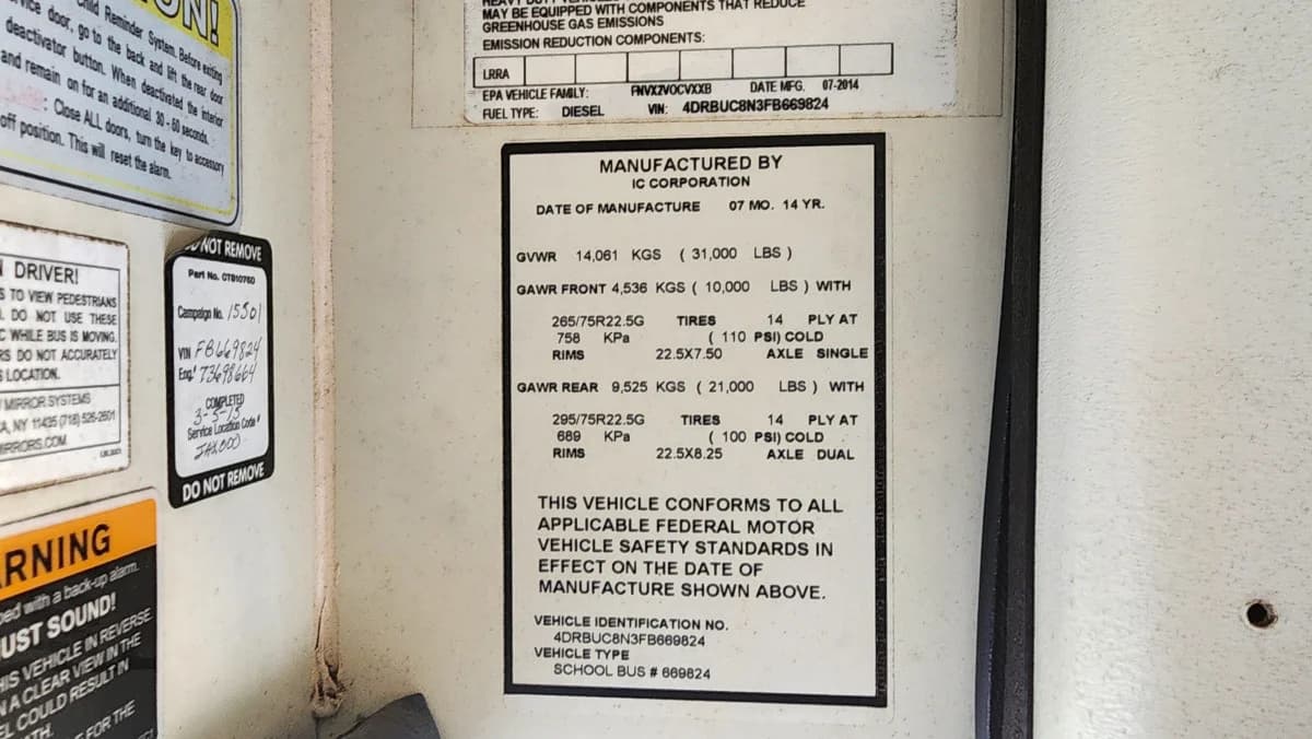 2014 International CE A/C School Bus - Image 36