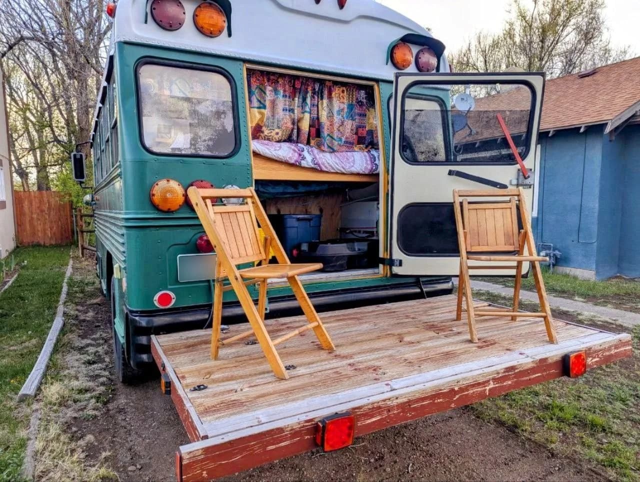 1990 International Blue Bird Dog Nose Skoolie Conversion - Image 3