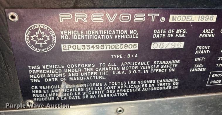 1996 Prevost Xl Coach coach bus Coach - Image 89