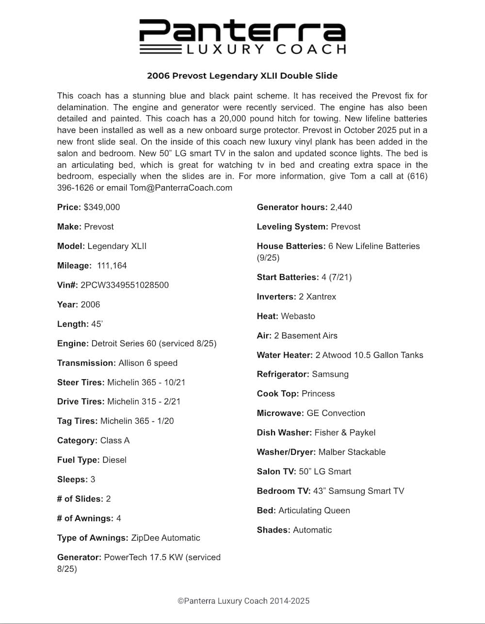 2006 Prevost Legendary XLII Coach - Image 2