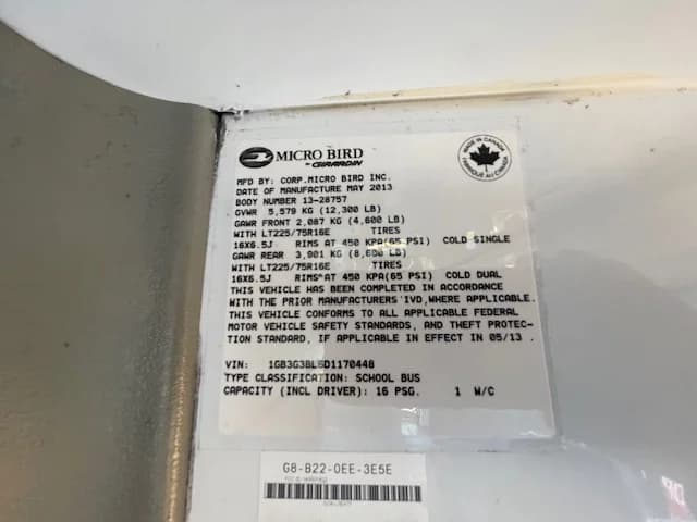 2013 Chevrolet Micro Bird ADA Access - Image 35