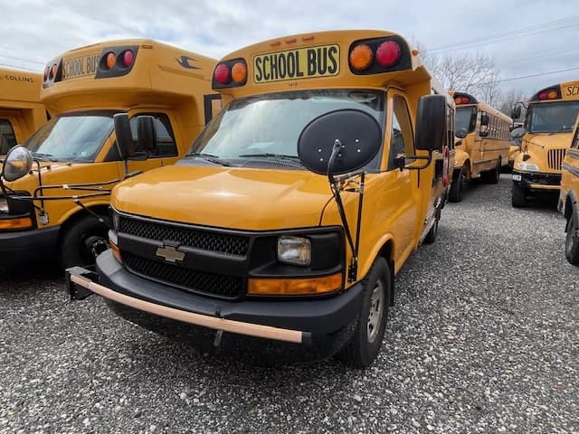 2014 Chevrolet Express Blue Bird 20 Passenger School Bus - Image 1