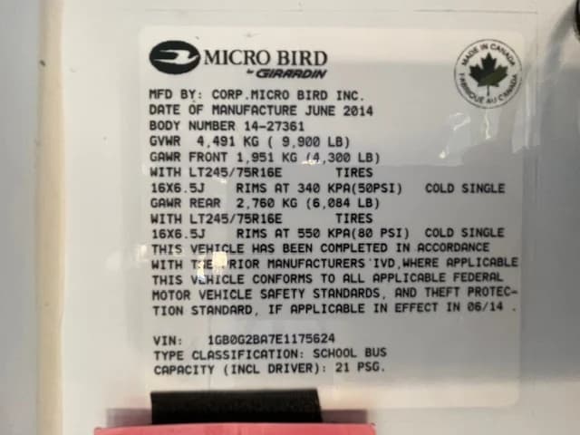 2014 Chevrolet Express Blue Bird 20 Passenger School Bus - Image 13