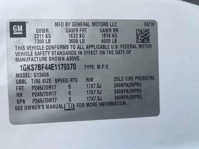 2014 GMC 7 Passenger School Van - Image 10