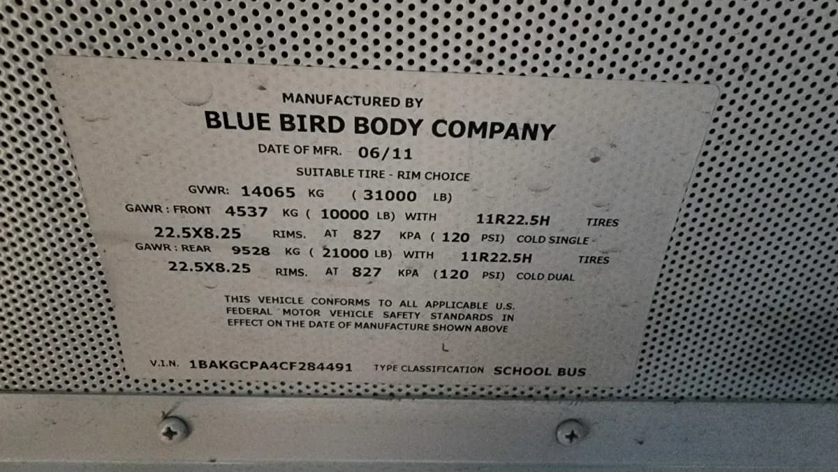 2012 Blue Bird Handy Bus ADA - Image 15