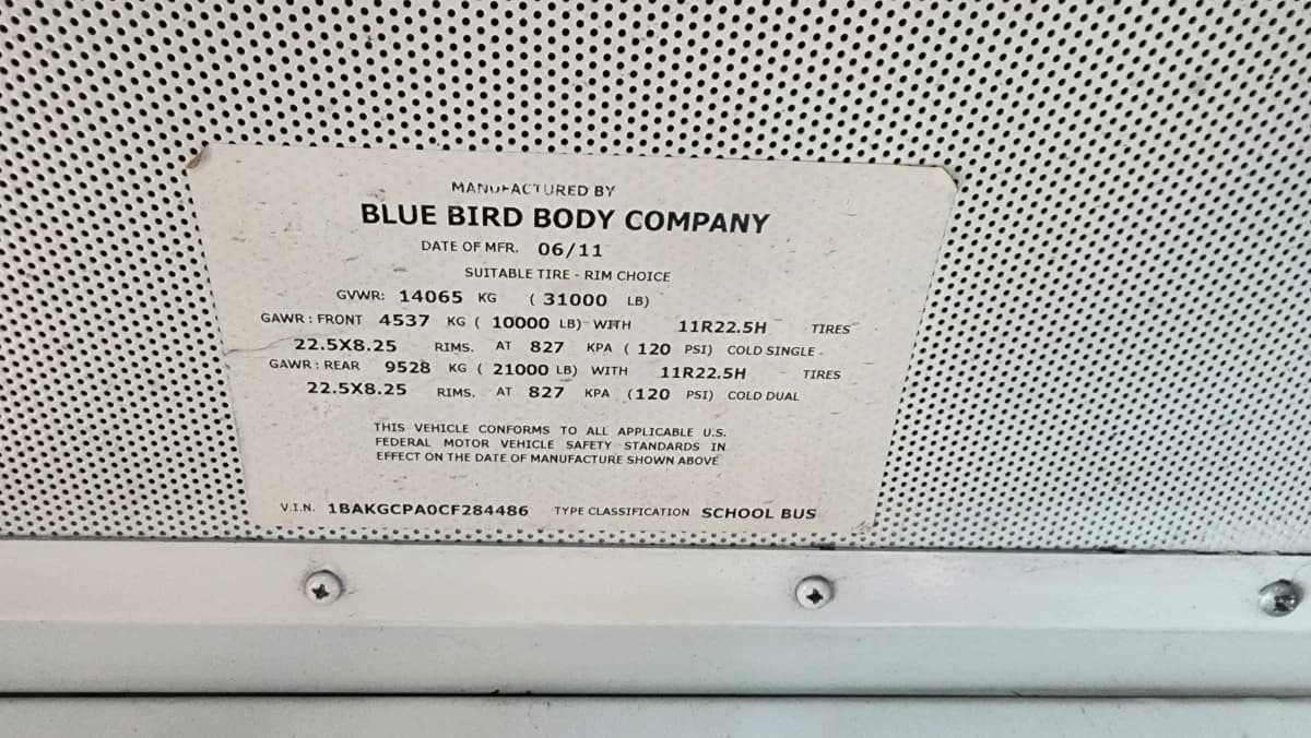 2012 Blue Bird Vision - Image 15