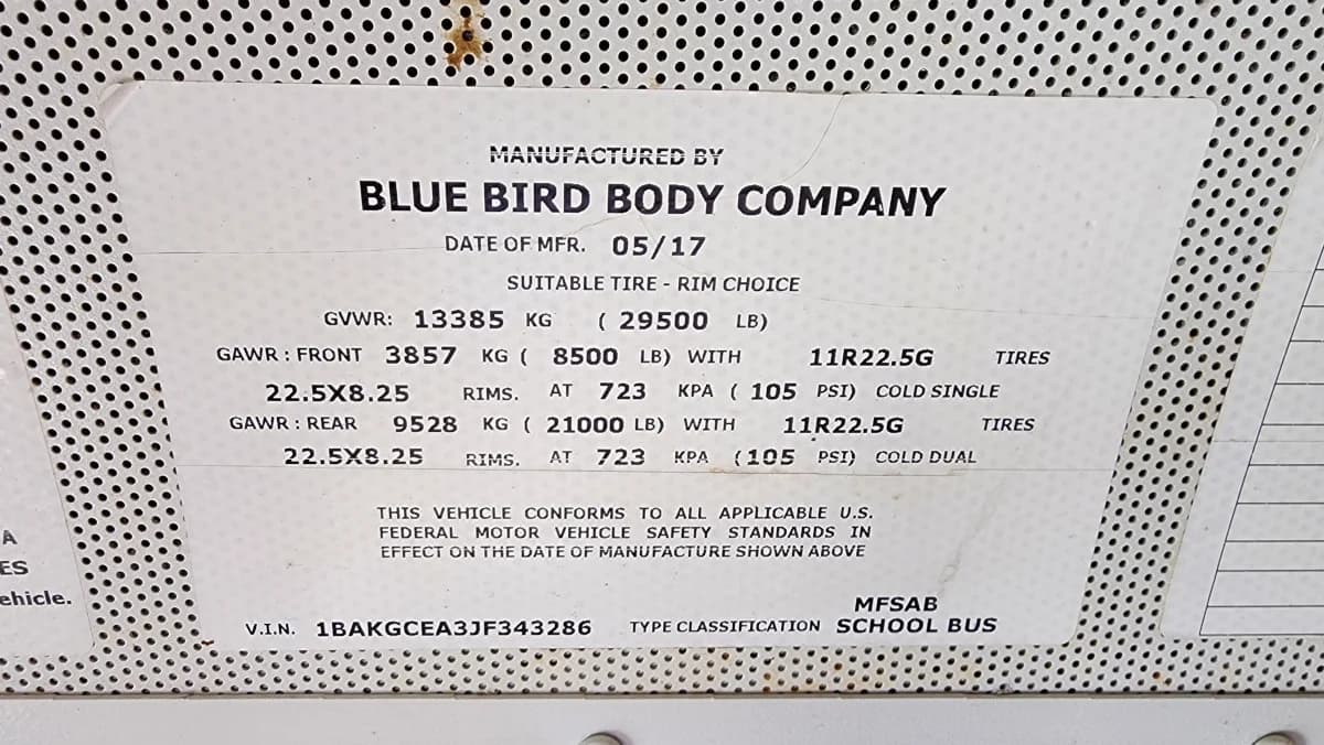 2017 Blue Bird Vision A/C - Image 41