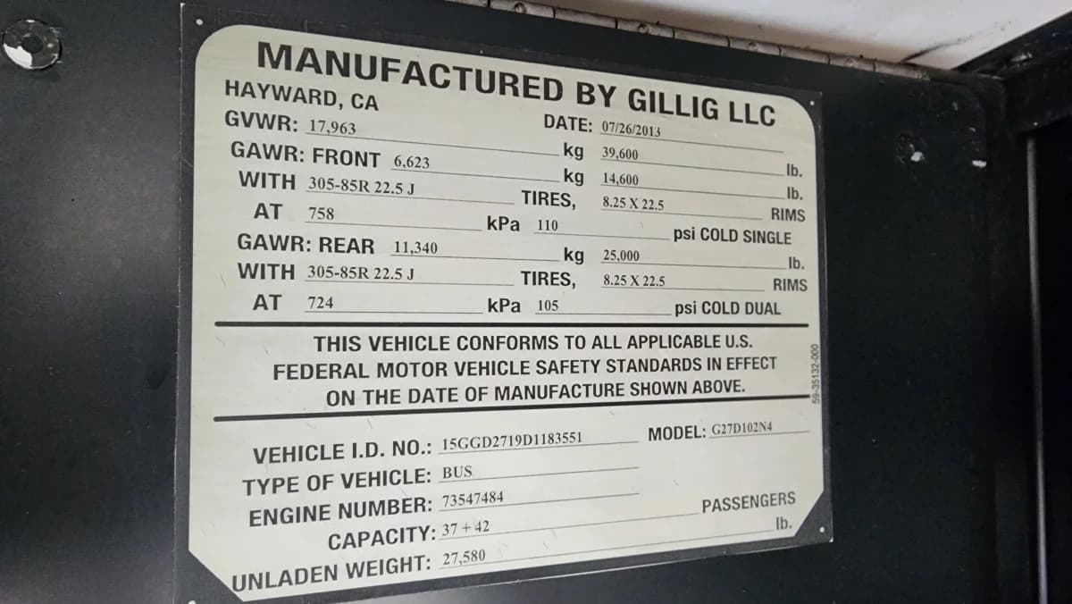 2013 GILLIG 40 Ft Low Floor Transit - Image 40