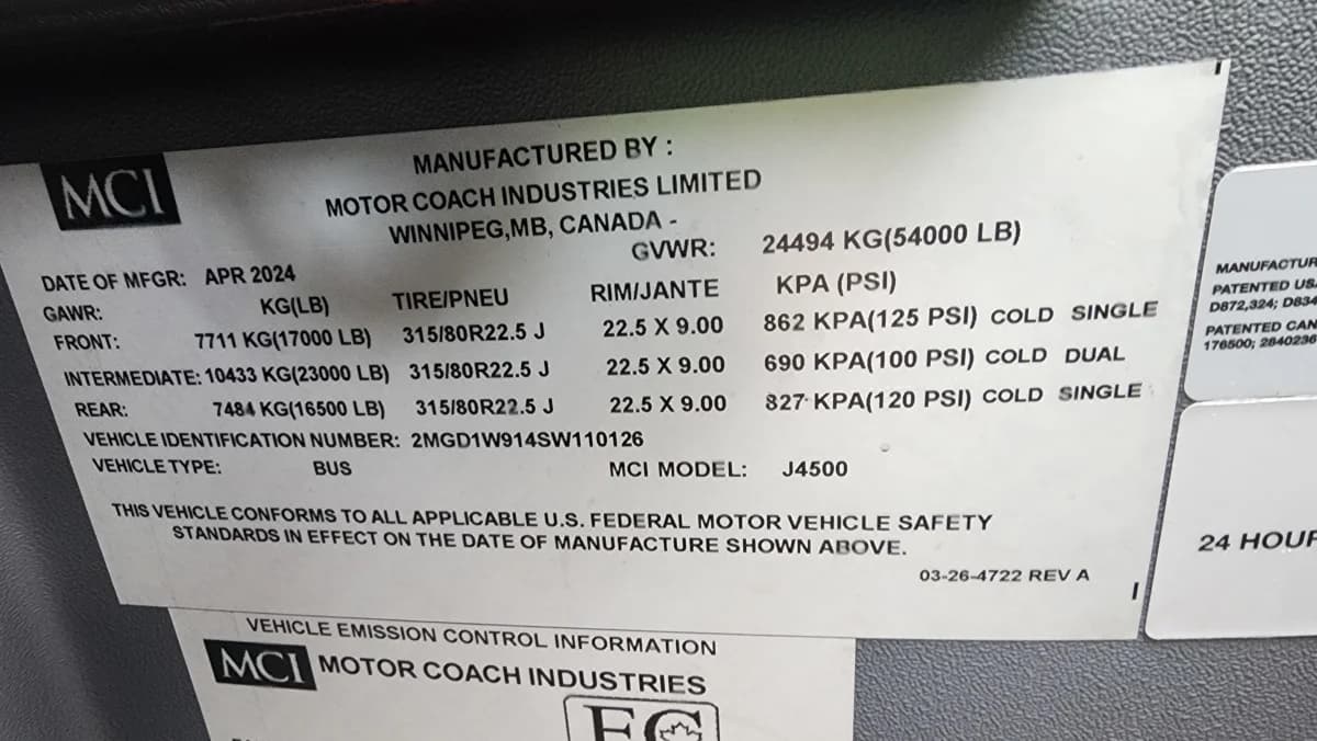2025 MCI J4500 ADA Coach Bus - Image 30
