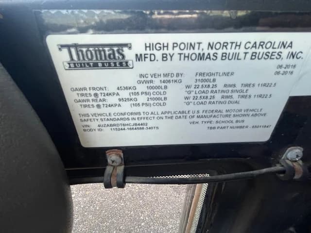 2017 Freightliner Thomas C2 72 Passenger - Image 12