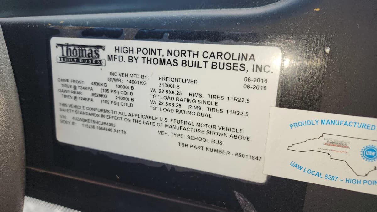 2017 THOMAS C2 72 Passenger School Bus - Image 21