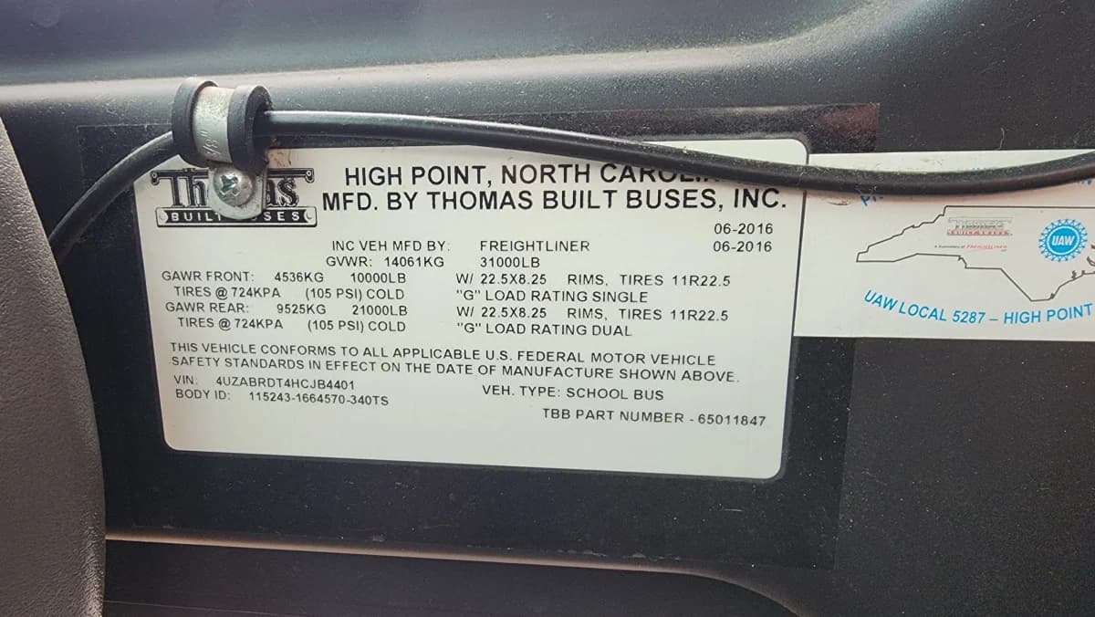 2017 THOMAS C2 72 Passenger Bus - Image 26