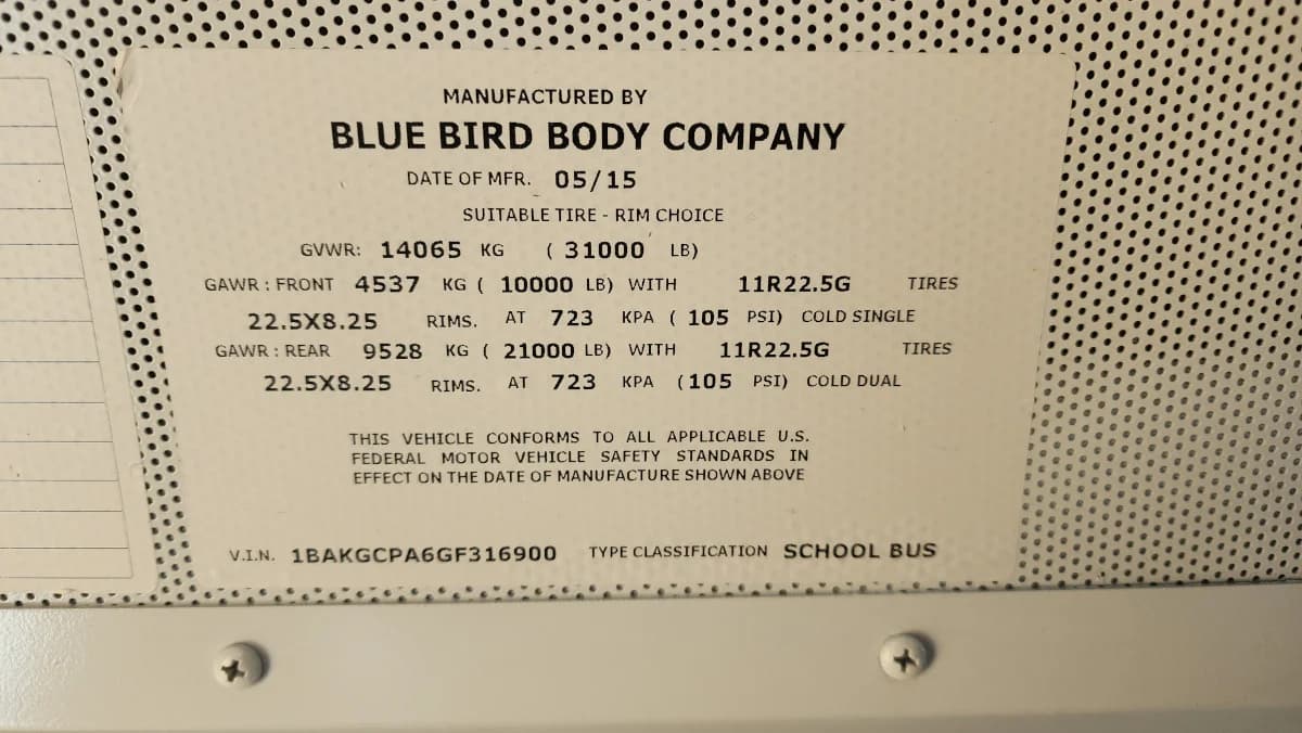 2016 Blue Bird 72 Passenger - Image 23