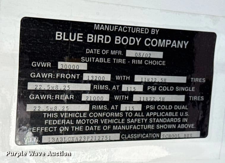 2003 Blue Bird school bus School Bus - Thumbnail 57 2003 Blue Bird school bus School Bus - Thumbnail 57