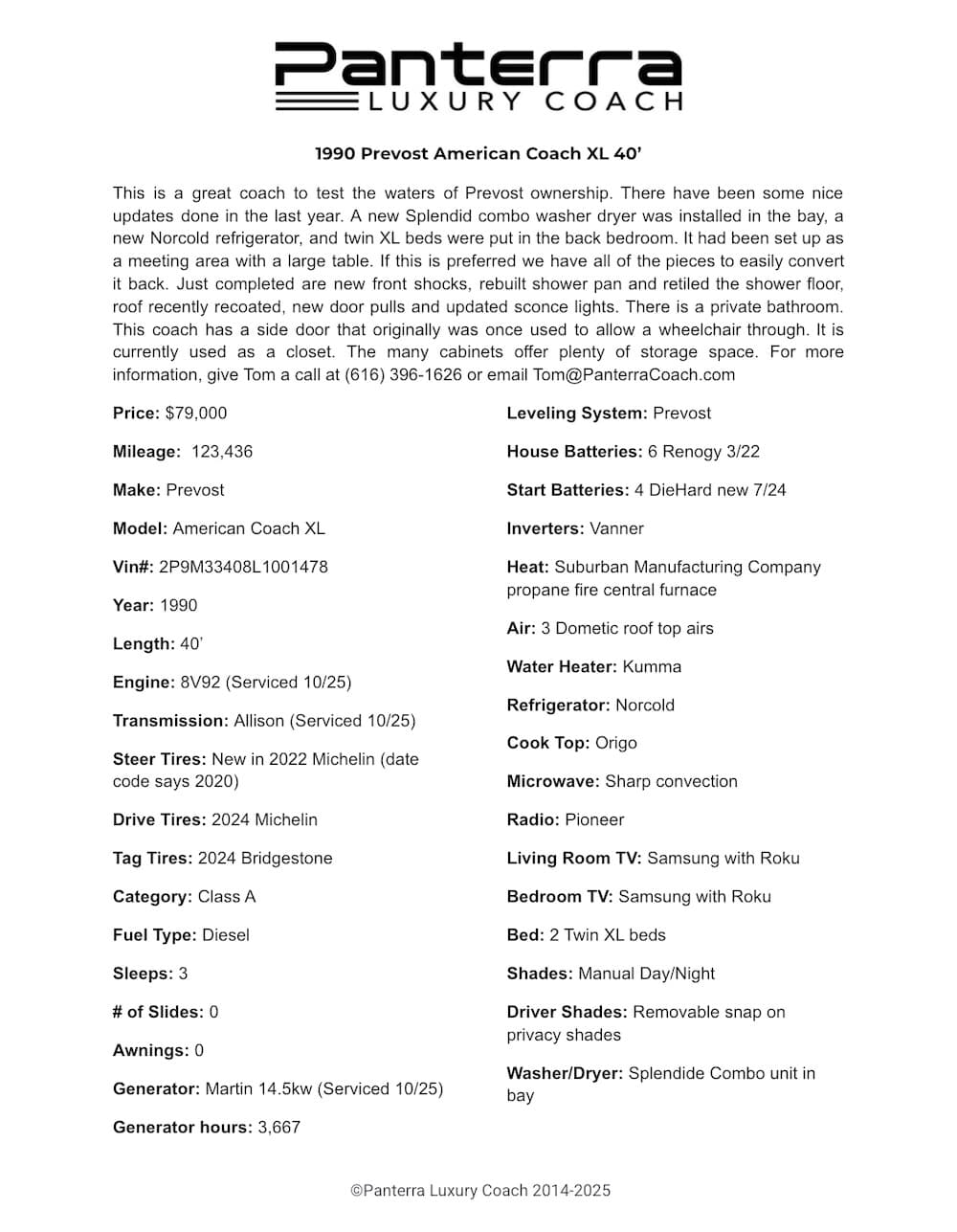 1990 Prevost American Coach XL 40 Coach - Thumbnail 2 1990 Prevost American Coach XL 40 Coach - Thumbnail 2