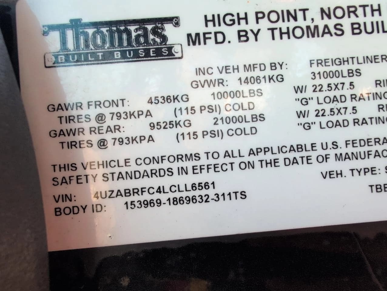 2020 Freightliner Thomas School Bus - Thumbnail 10 2020 Freightliner Thomas School Bus - Thumbnail 10