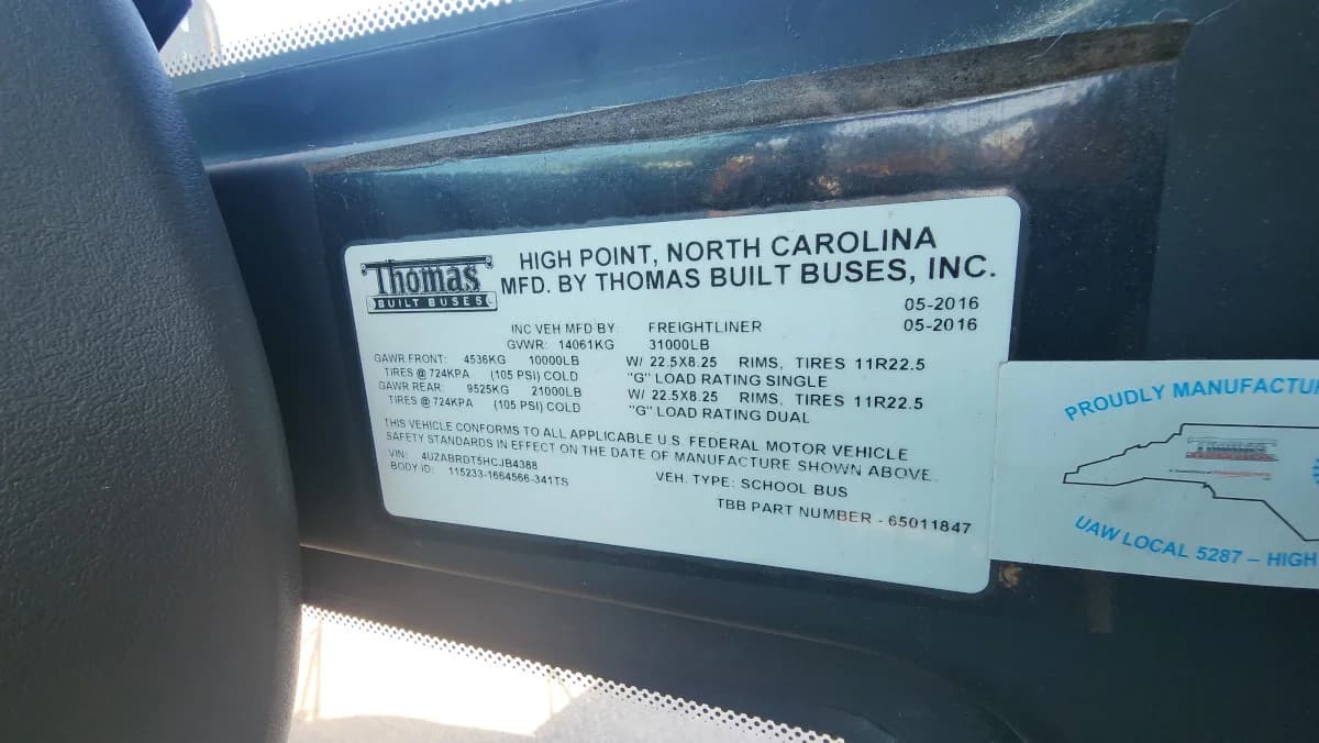 2017 Thomas C2 78 Passenger - Thumbnail 24 2017 Thomas C2 78 Passenger - Thumbnail 24