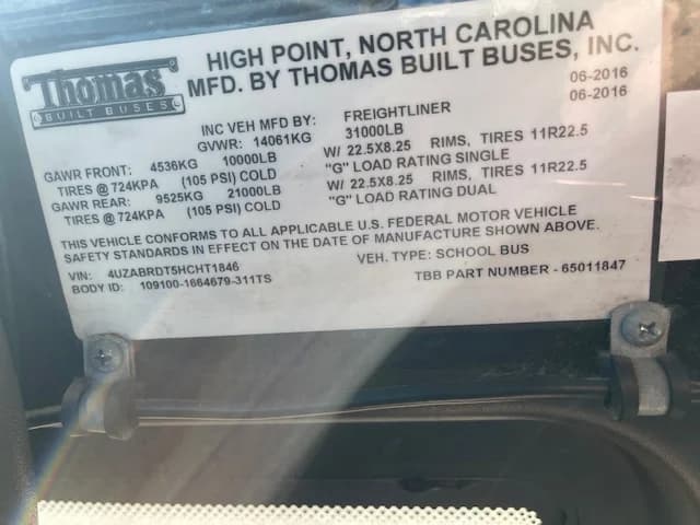 2017 Thomas Saf-T-Liner 72P - Thumbnail 26 2017 Thomas Saf-T-Liner 72P - Thumbnail 26