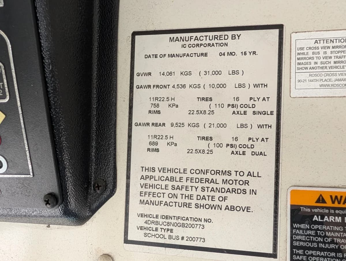 2016 International CE 72 Passenger - Image 34 2016 International CE 72 Passenger - Image 34