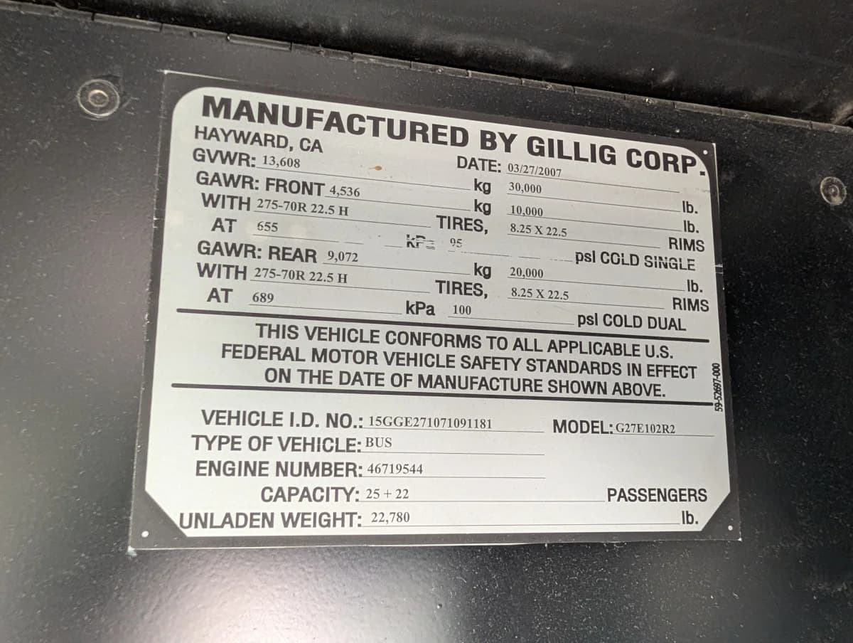 2007 Gillig Low Floor Transit - Thumbnail 32 2007 Gillig Low Floor Transit - Thumbnail 32