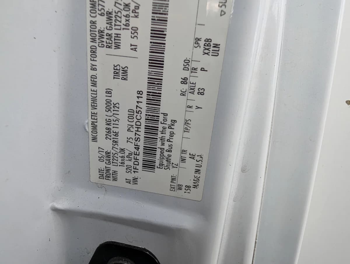 2017 Ford E-450 ADA 14 Passenger - Image 37 2017 Ford E-450 ADA 14 Passenger - Image 37