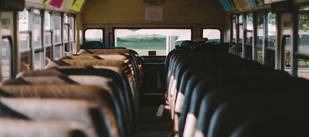 Bus interior safety inspection in Aberdeen, South Dakota