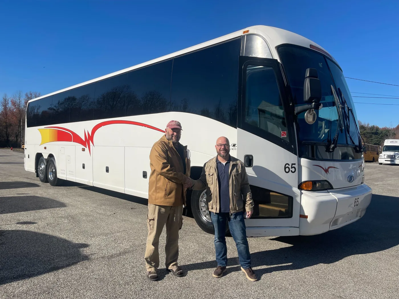 A motorcoach sale closed with a handshake at the BusesForSale.com lot