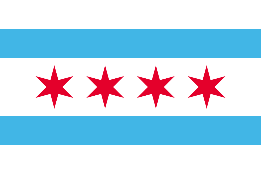 Chicago, Illinois city flag