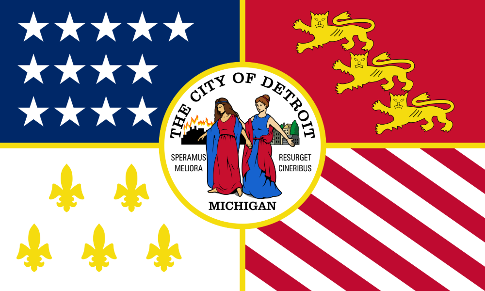 Detroit, Michigan city flag