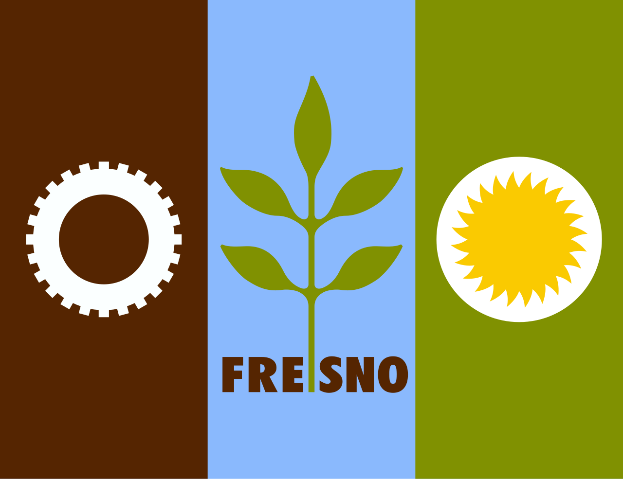 Fresno, California city flag