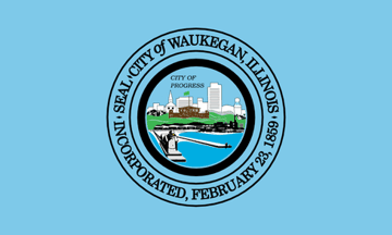 Waukegan, Illinois city flag
